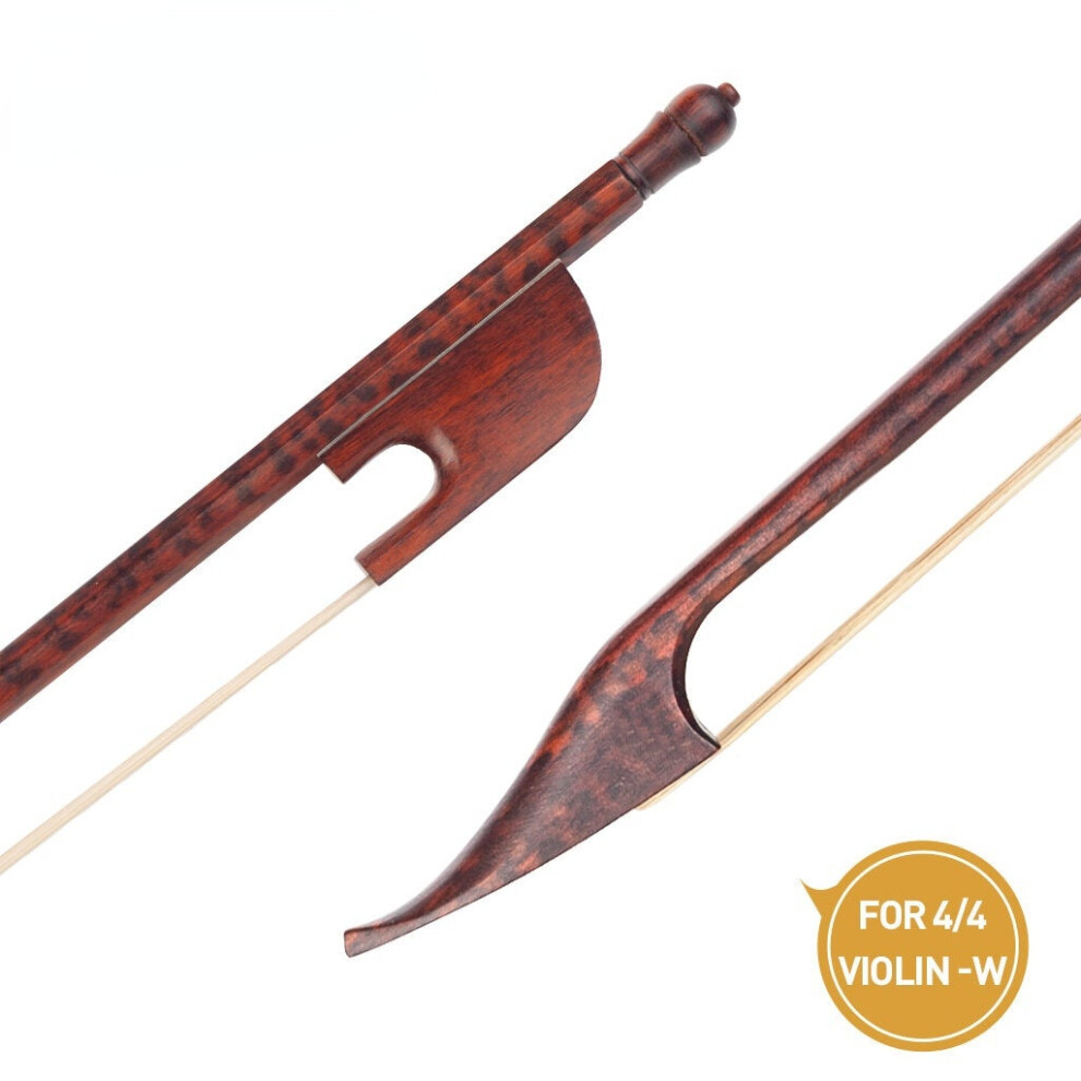 4/4 Size Professional Fiddle Violin Bow Balance Snakewood Bow Baroque Snakewood White Mongolia Horsehair Violin Parts