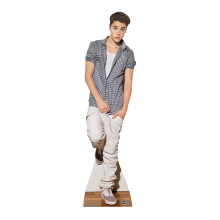 Justin Bieber (Check Shirt) Official Lifesize Cardboard Cutout/Standee