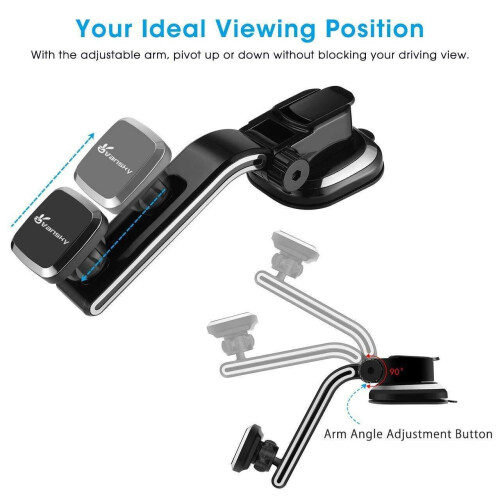 Magnetic Car Phone Holder, Dashboard Cell Phone Holder, Phone Mount 2