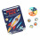 Gioco di Viaggio Magnetico - Piccolo Collage - Corsa con Razzi - Tema Spaziale - 2-4 Giocatori 3