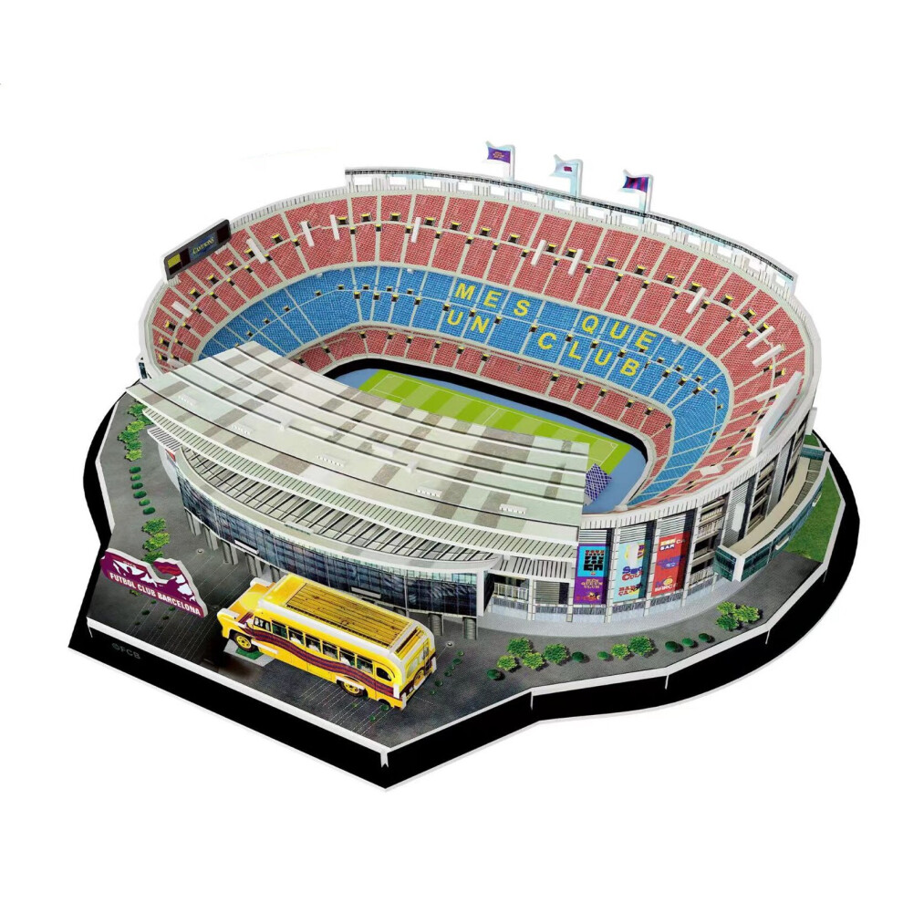 (Camp Nou (Barcelona)) European Football Club Stadium 3D Puzzle