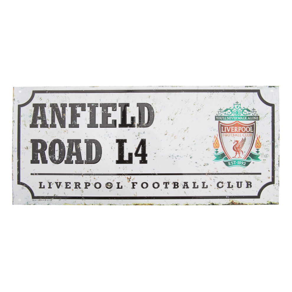 Liverpool FC Official Retro Football Crest Street Sign