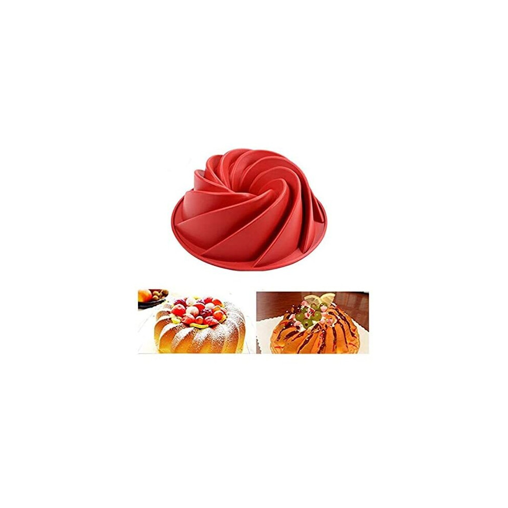 Sweet Candy Bakery Cake Spiral Gugelhupf Silicone Baking Mould Baking Mould Baking Mould Baking Mould Baking Mould Oven Mould