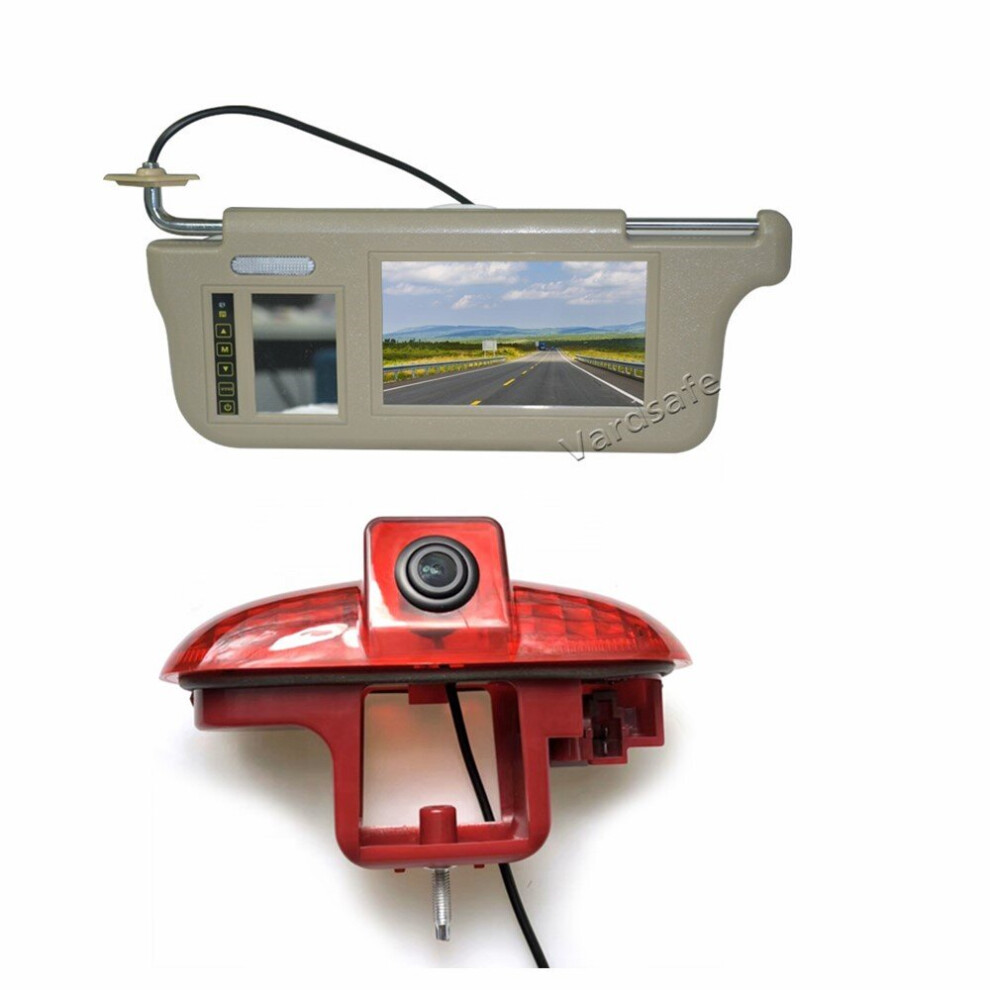 Sun Visor Rear View Mirror Monitor & Reverse Camera For Renault Trafic / Vauxhall Vivaro / Opel Combo 764481232274
