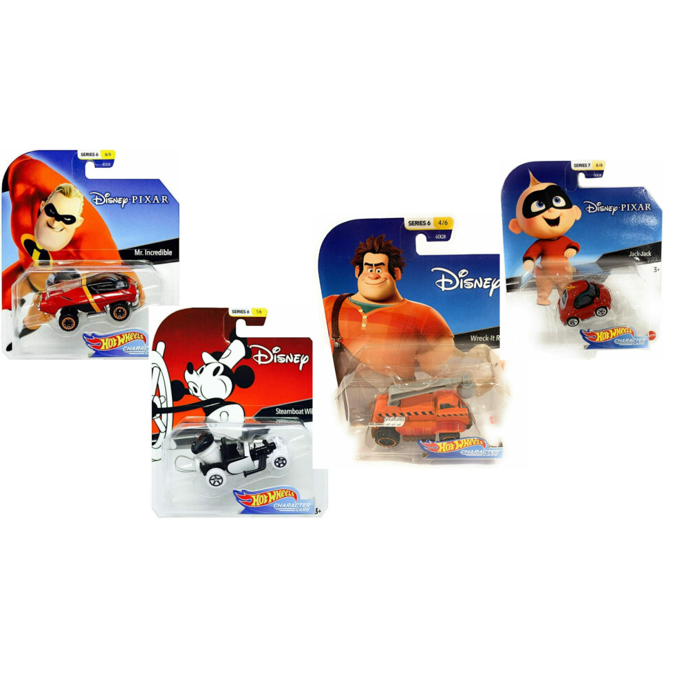 Hot Wheels Disney Diecast Movie Character Cars 1/64