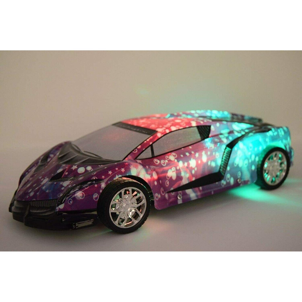 Lamborghini Purple Rainbow Look Radio Remote Control Car LED Light