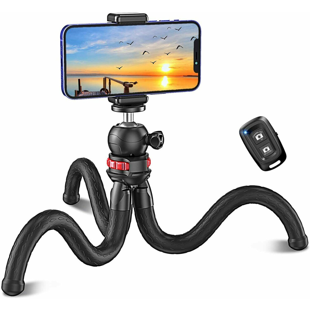 Phone Tripod, Flexible Portable Camera Tripods With Bluetooth Remote 098841335221