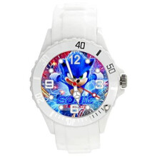 White Silicone Quartz Watch for Fans of Sonic Hedgehog