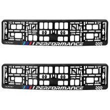 PAIR (2PCS) TAPORT PERFORMANCE Car Registration License Number Plate Surround Holder Frame Surround