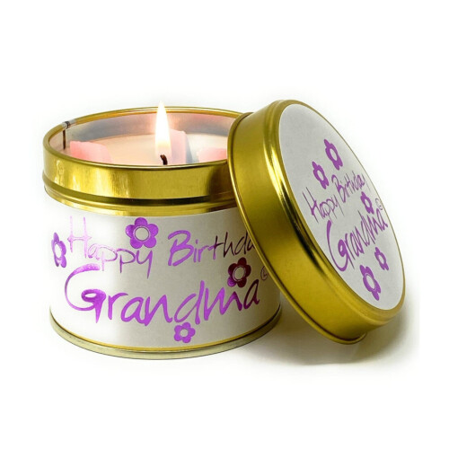 Lily-Flame Lily Flame Happy Birthday Grandma Tin Candle