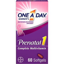 One-A-Day, Prenatal 1 con Ácido Fólico, DHA y Hierro, 60 Softgels
