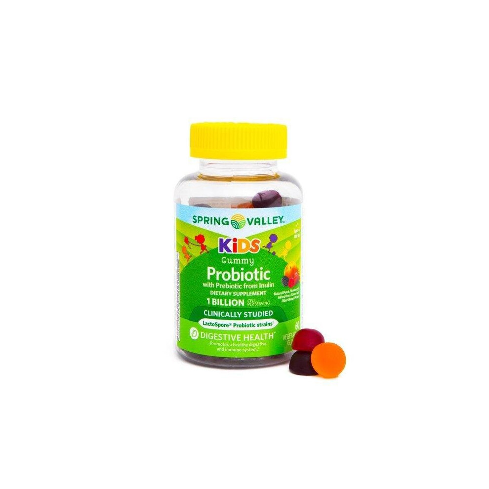 Spring Valley Kids' Probiotic + Prebiotic Vegetarian Gummies, 60 Count