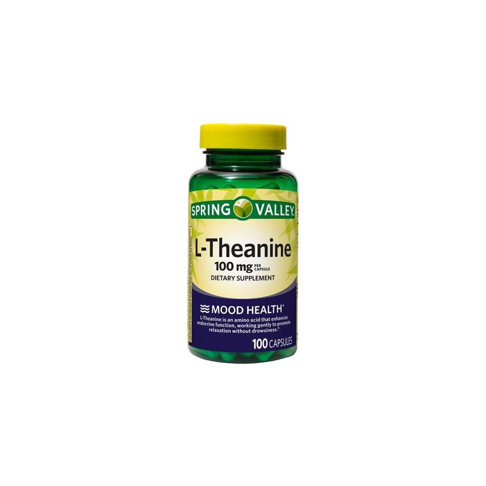 Spring Valley L-Theanine Capsules, 100 Mg, 100 Count
