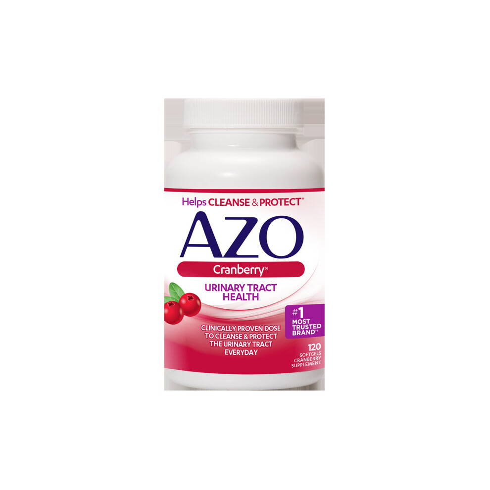 Azo Cranberry Softgels, Urinary Tract Health, Helps Cleanse & Protect, 120 Ct