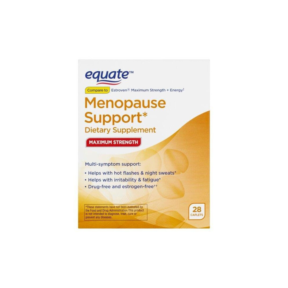 Equate Maximum Strength Menopause Support Caplets, 28 Count