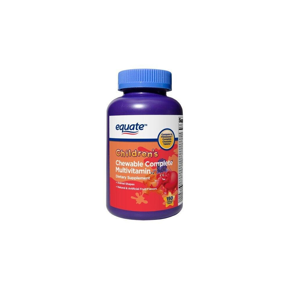 Equate Children's Chewable Complete Multivitamin Tablets, 150 Count