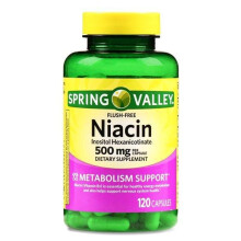 Spring Valley Niacin Capsules, 500 mg, 120 Ct