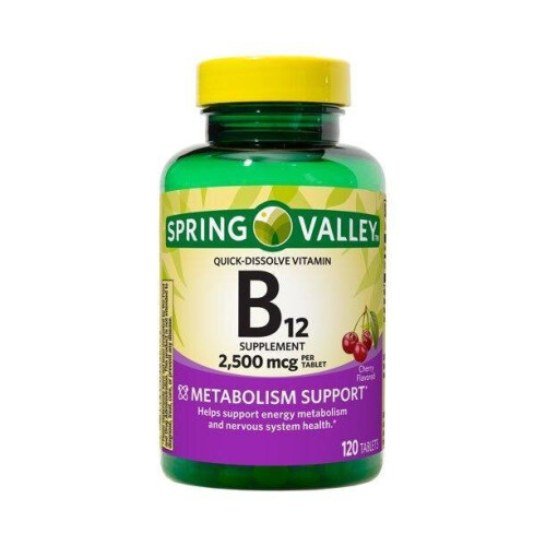Spring Valley Vitamin B12 Tablets, 2500 mcg, 120 Ct