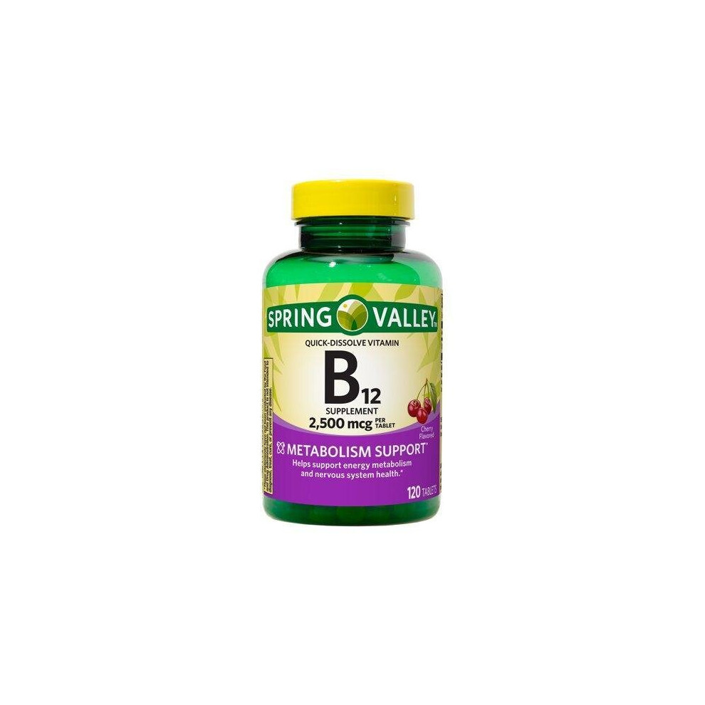 Spring Valley Vitamin B12 Tablets, 2500 mcg, 120 Ct