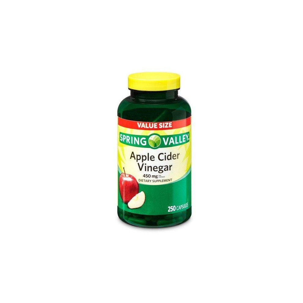 Spring Valley Apple Cider Vinegar Capsules, 450 Mg, 250 Count, Value Size