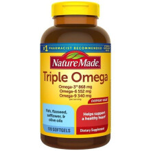 Nature Made Triple Omega 3-6-9, Two a Day Softgels, 170 Count, Omega Supplement for Heart Health