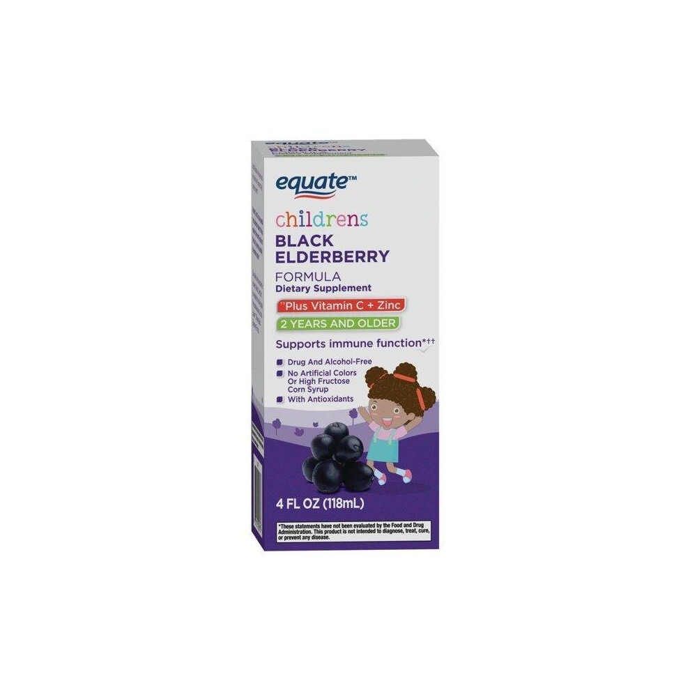 Equate Children's Elderberry Syrup With Vitamin C And Zinc, 4 Fl Oz