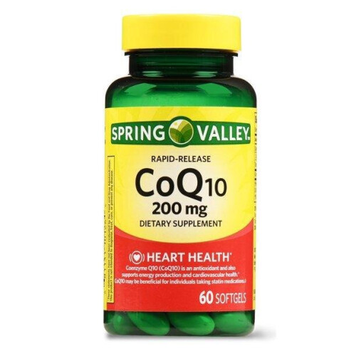 Spring Valley CoQ10 Rapid Release Softgels, 200 mg, 60 Count