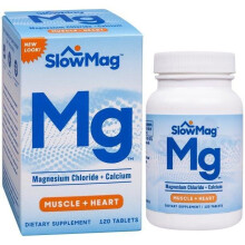 SlowMag Muscle + Heart Integratore di Magnesio Cloruro con Calcio per il Rilassamento Muscolare e Salute Cardiaca