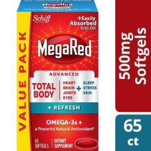 Schiff, MegaRed, Advanced Ganzkörper + Erfrischung, 65 Weichkapseln