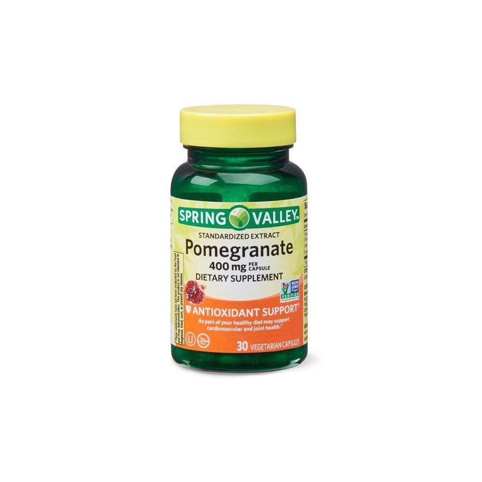 Spring Valley Pomegranate Extract Vegetarian Capsules, 400 Mg, 30 Count