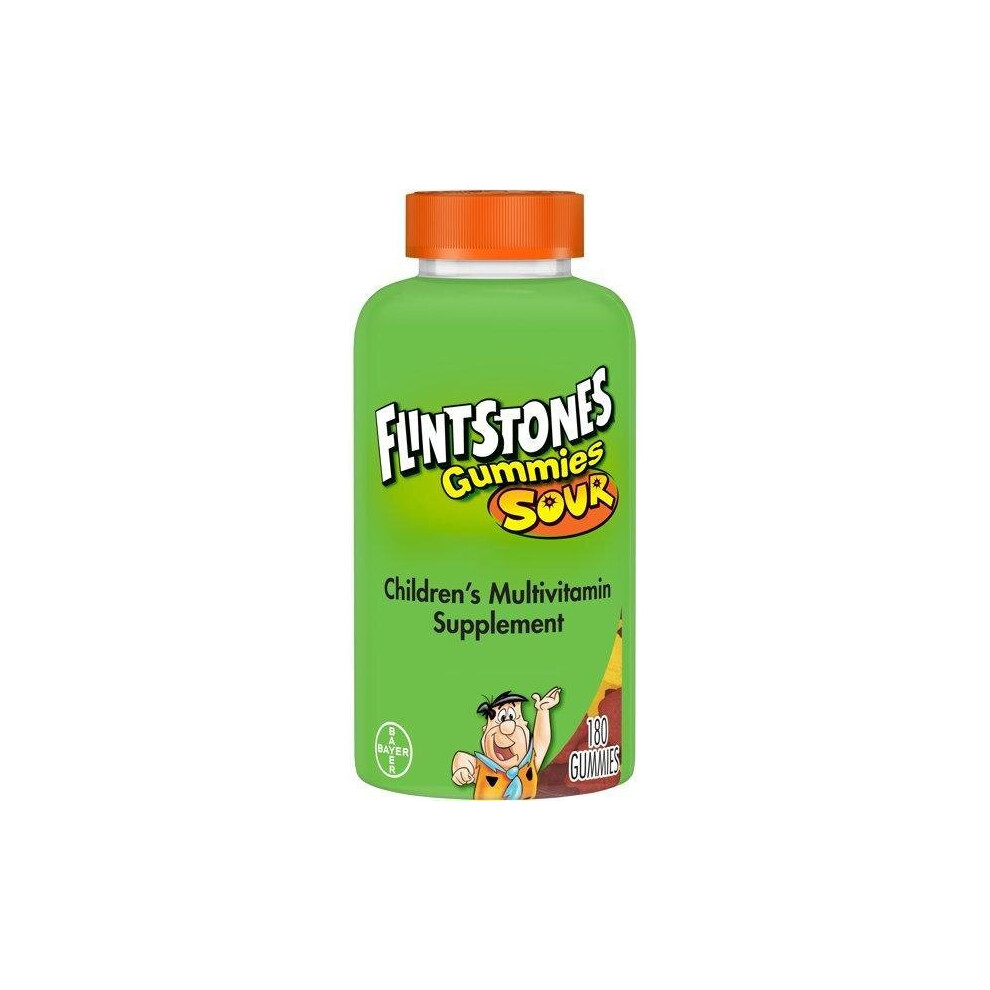 Flintstones Sour Gummies Kids Vitamins, Multivitamin for Kids, 180 Ct