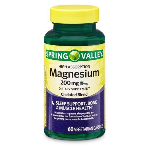 Spring Valley Magnesium Vegetarian Capsules, 200mg, 60 Count