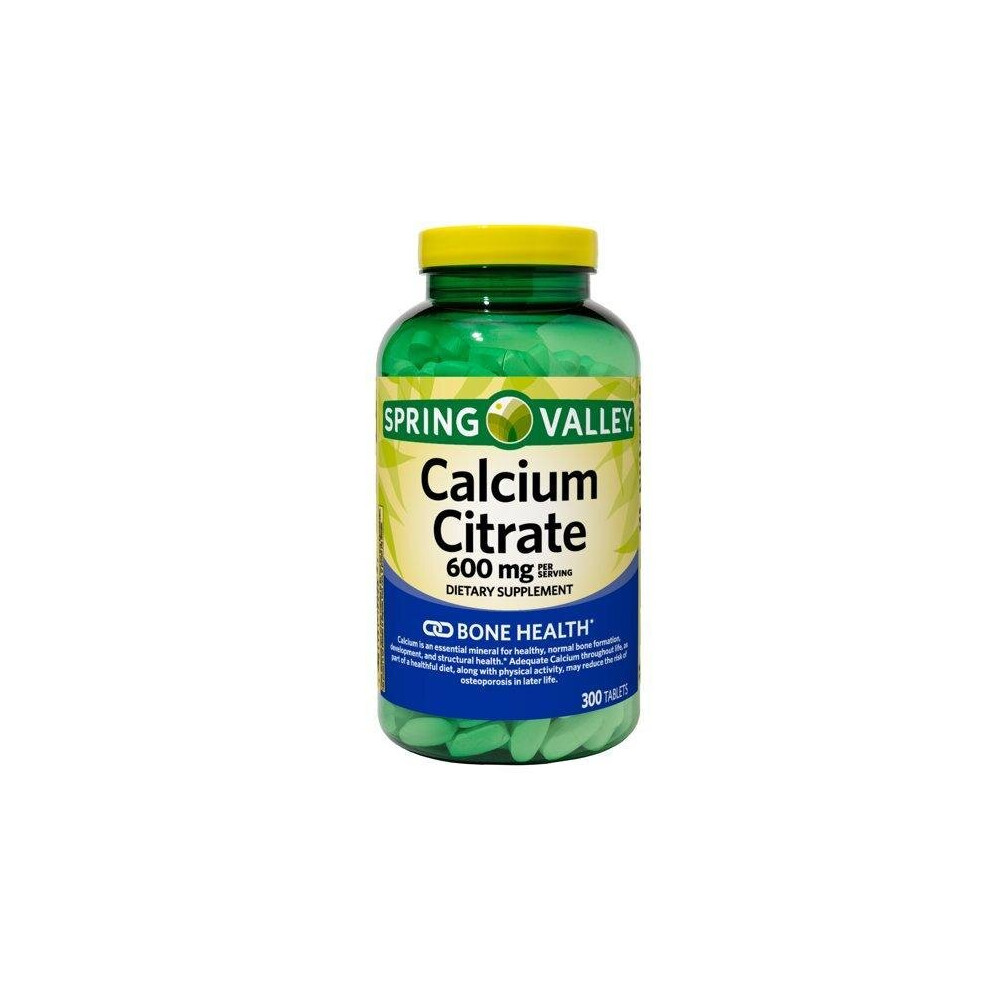 Spring Valley Calcium Citrate Tablets, 600 Mg, 300 Count
