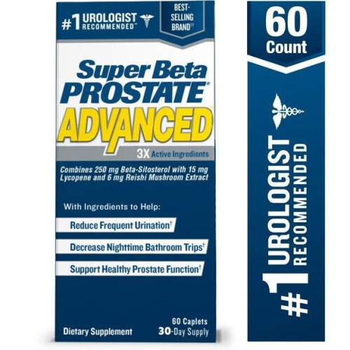 Super Beta Prostate Advanced - Prostate Supplement for Men, Capsules, 60 Ct