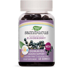 Sambucus Standardized Elderberry Gummies for Kids, Immune Support Supplement, 40 Count