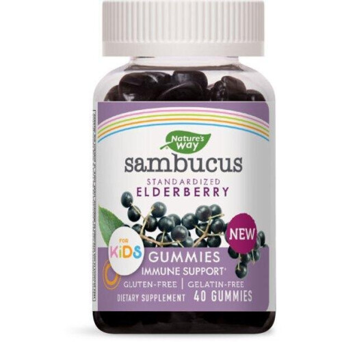 Sambucus Standardized Elderberry Gummies for Kids, Immune Support Supplement, 40 Count