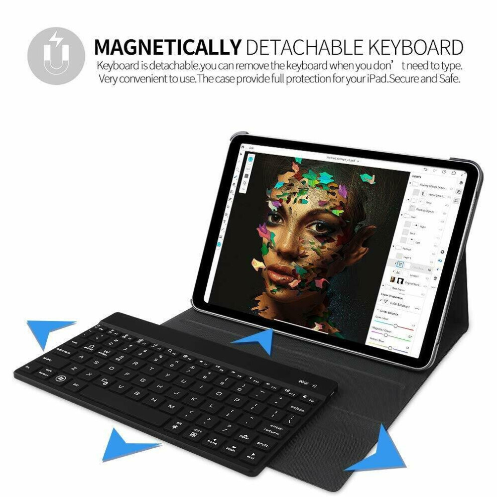 Ipad Pro 11 Inch Keyboard Case For Ipad Pro 11, Pu Leather Cover 5304566095643