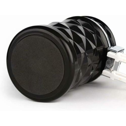 LED Portable Car Ashtray with Lid Diamond Pattern Ashtray-Black 2