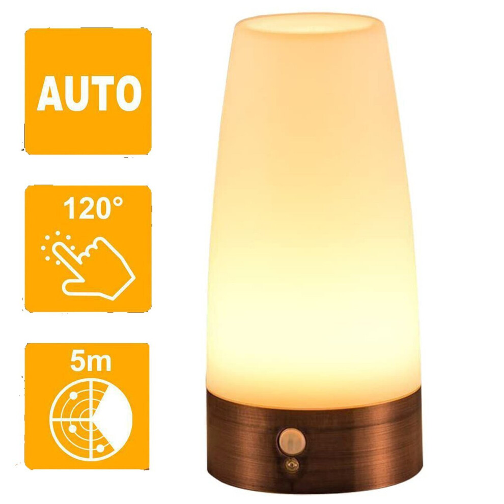 Bedee Wireless Pir Motion Sensor Led Night Battery Operated Table Lamp Light