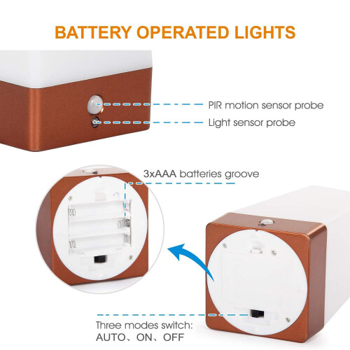 Wireless PIR Motion Sensor LED Night Light Battery Operated Table Lamp 2