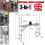 3 IN 1 Leaning/Step Ladder Work Scaffolding Platform Aluminum 1