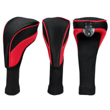 3X Golf Club Head Covers Set Long Neck Driver Fairway Woods Headcover