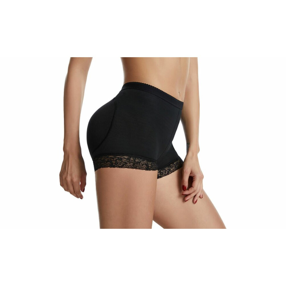 (Black, UK 14 (XL)) Breathable Shapewear Shorts with Padding