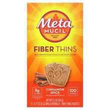 Metamucil, Fiber Thins, Cinnamon Spice, 12 Packets, 0.77 oz (22 g) Each