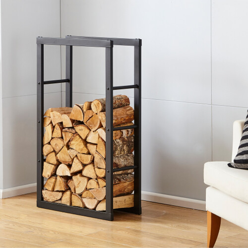 NEO Neo Wide Black Firewood Log Rack 2