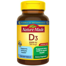 Nature Made Vitamin D3, 260 Softgels, Vitamin D 2000 IU (50 mcg)
