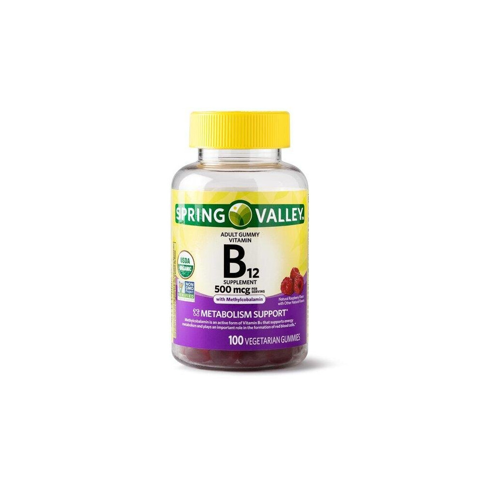 Spring Valley Vitamin B12 Gummy, 500 Mcg, 100 Ct