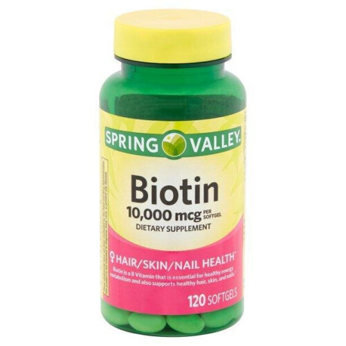 Spring Valley Biotin Softgels, 10,000 mcg, 120 count