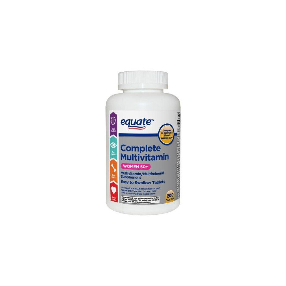 Equate Complete Multivitamin Tablets, Women 50+, 200 Count