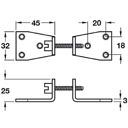 (Pack of 25) Easy Fit Worktop Connector Bolts 1